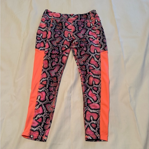 Athletic Works Other - Athletic Works Girls Neon Pink Snake Print Leggings Size 7-8